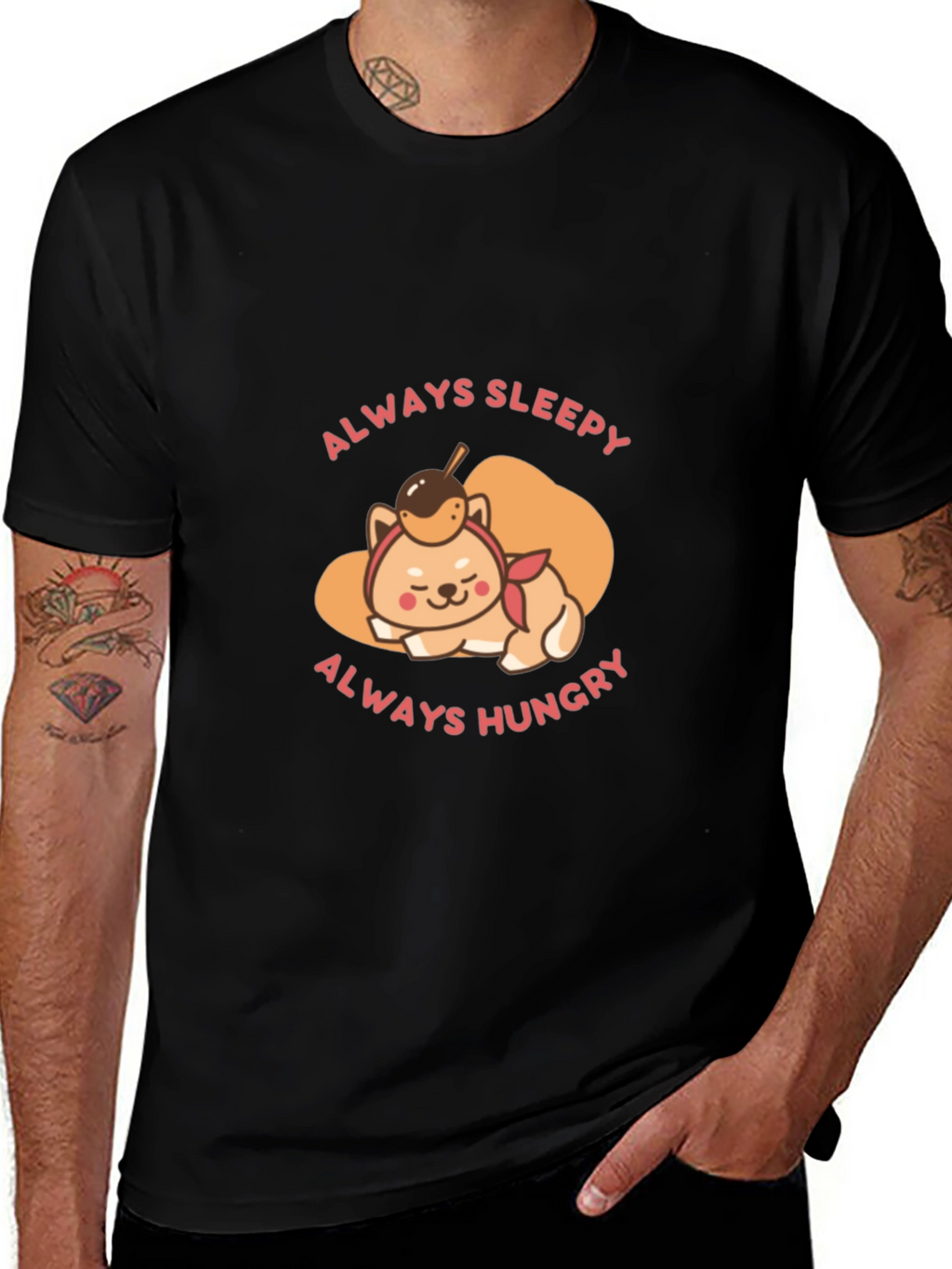 Always Sleepy Hungry Shiba T-Shirt