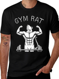 Gym Rat T-Shirt: Funny Workout Graphic Tee