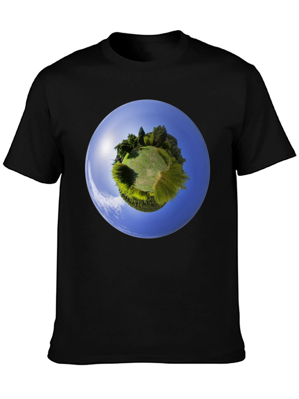 Planet Earth Graphic Tee - Round Neck Cotton Shirt