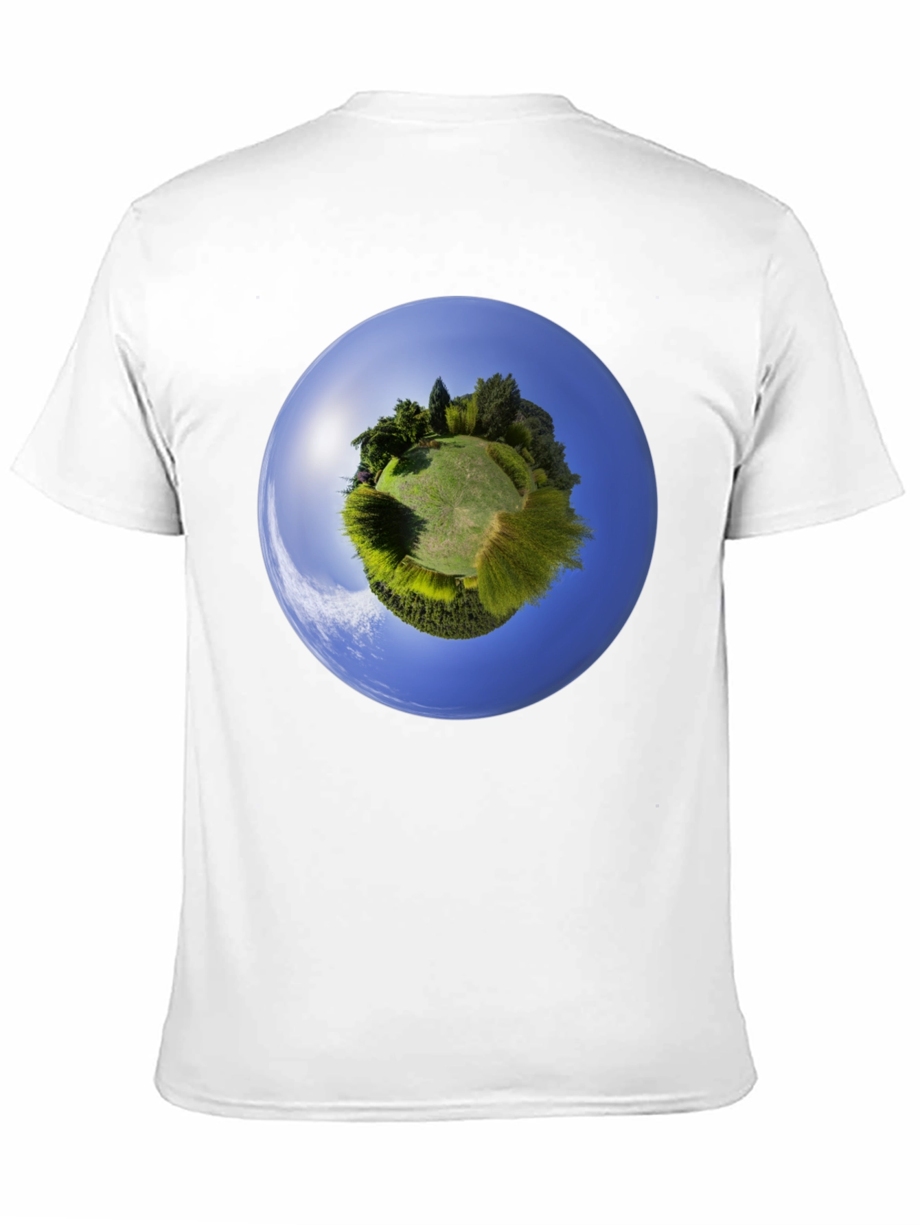 Planet Earth Graphic Tee - Round Neck Cotton Shirt