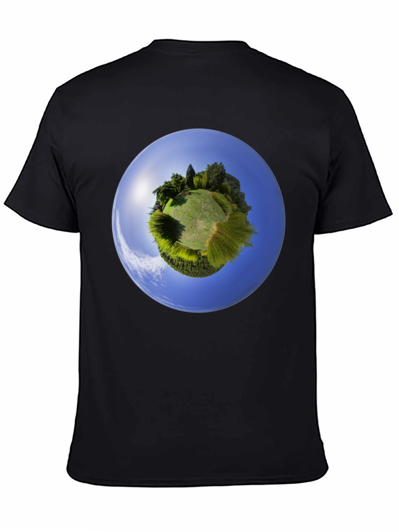 Planet Earth Graphic Tee - Round Neck Cotton Shirt