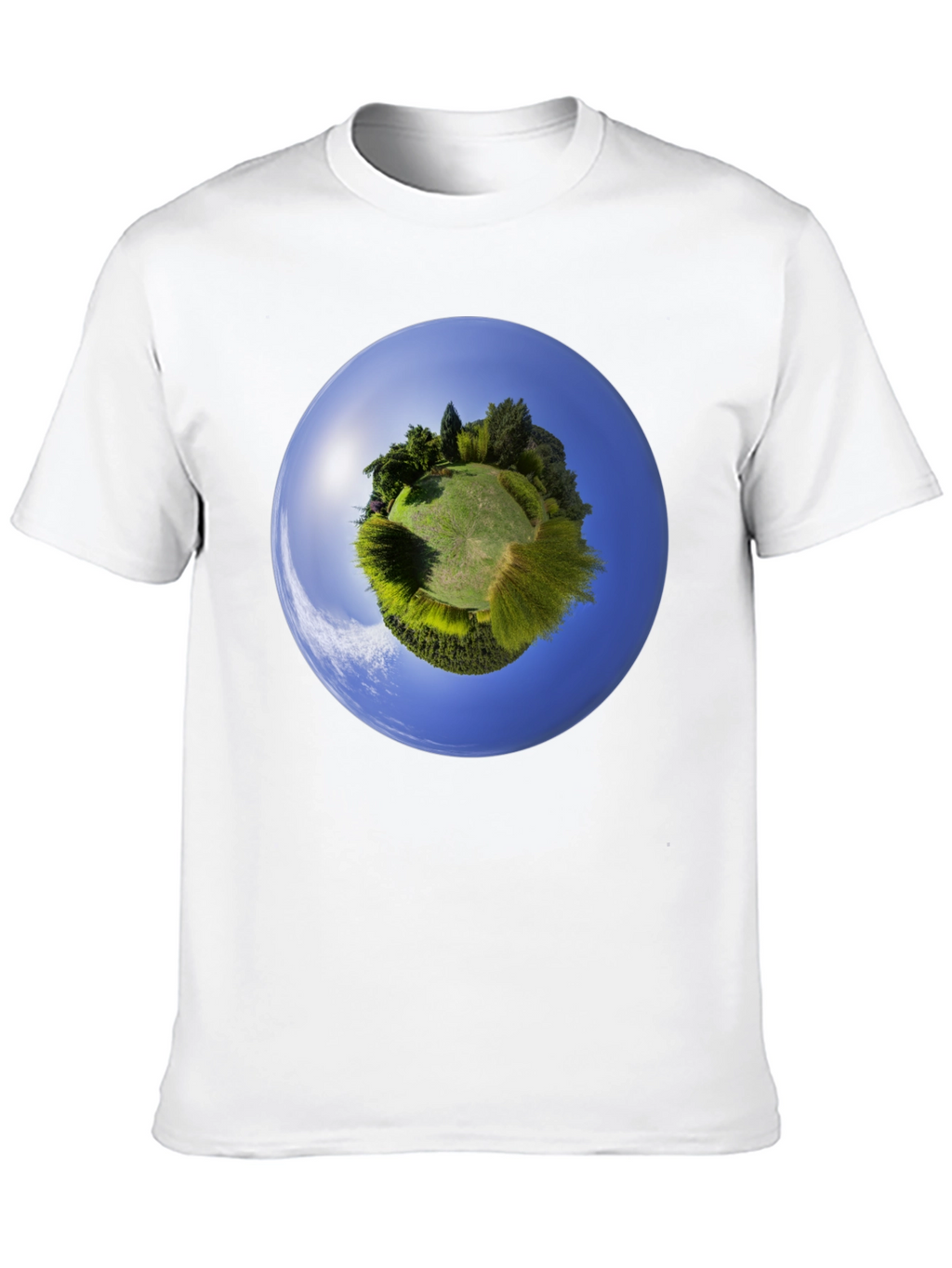 Planet Earth Graphic Tee - Round Neck Cotton Shirt