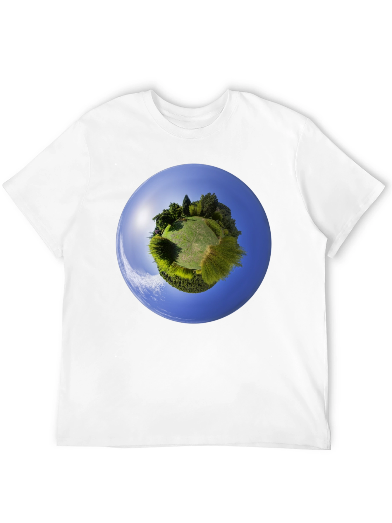 Planet Earth Graphic Tee - Round Neck Cotton Shirt