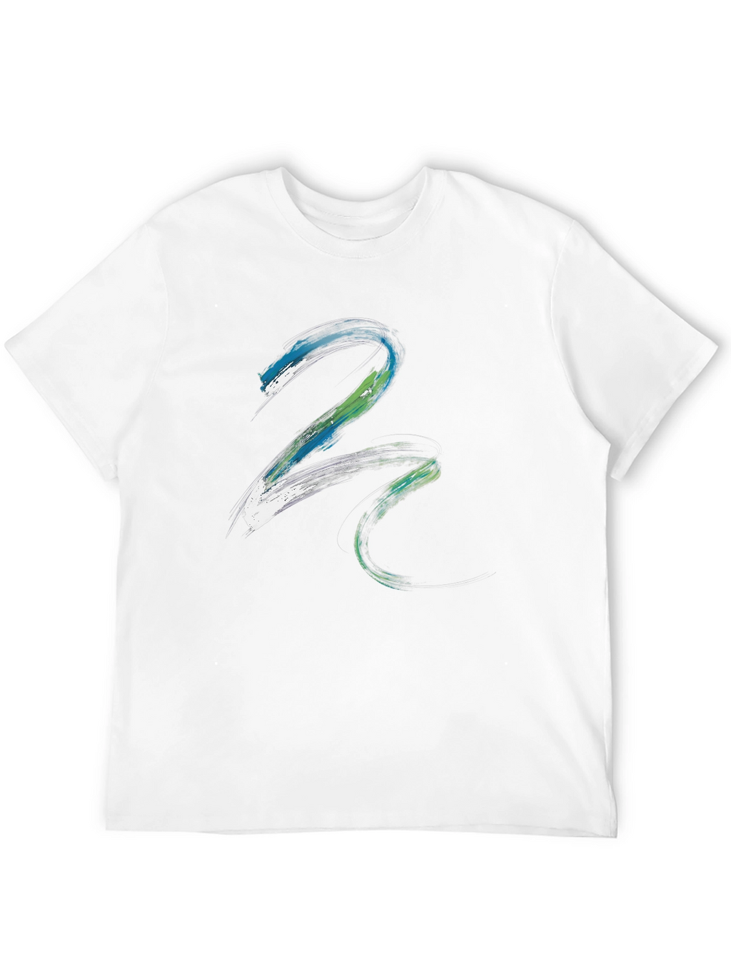 Abstract Paint Stroke Graphic Tee - Black