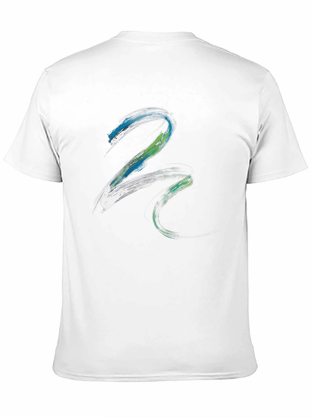 Abstract Paint Stroke Graphic Tee - Black
