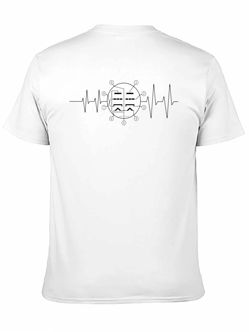 Heartbeat Tube T-Shirt - Black Graphic Tee