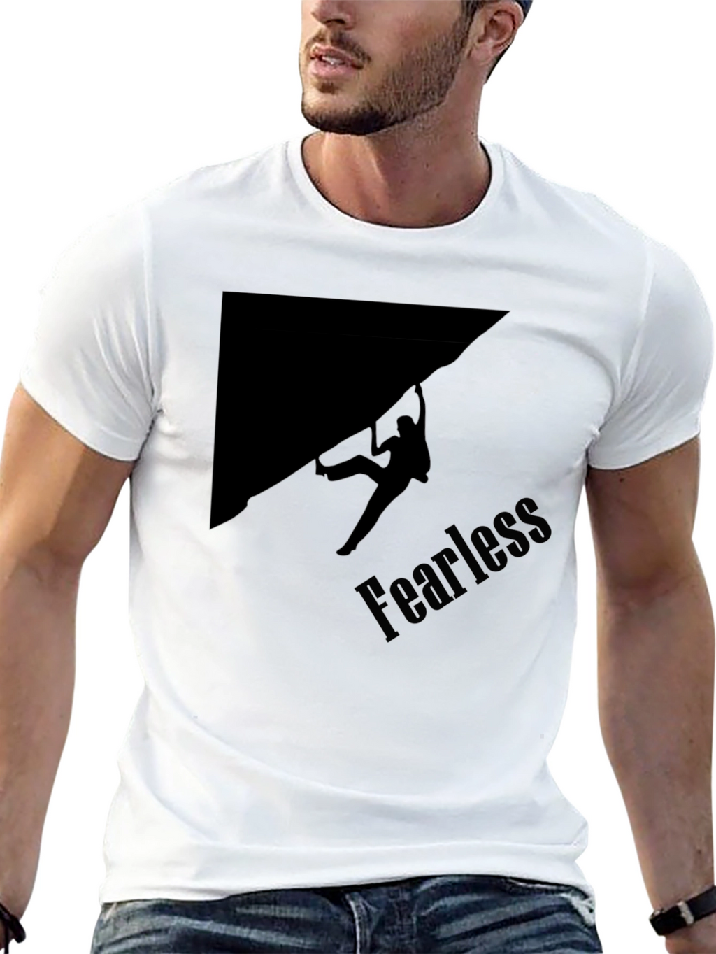 Fearless Climber Black Graphic Tee