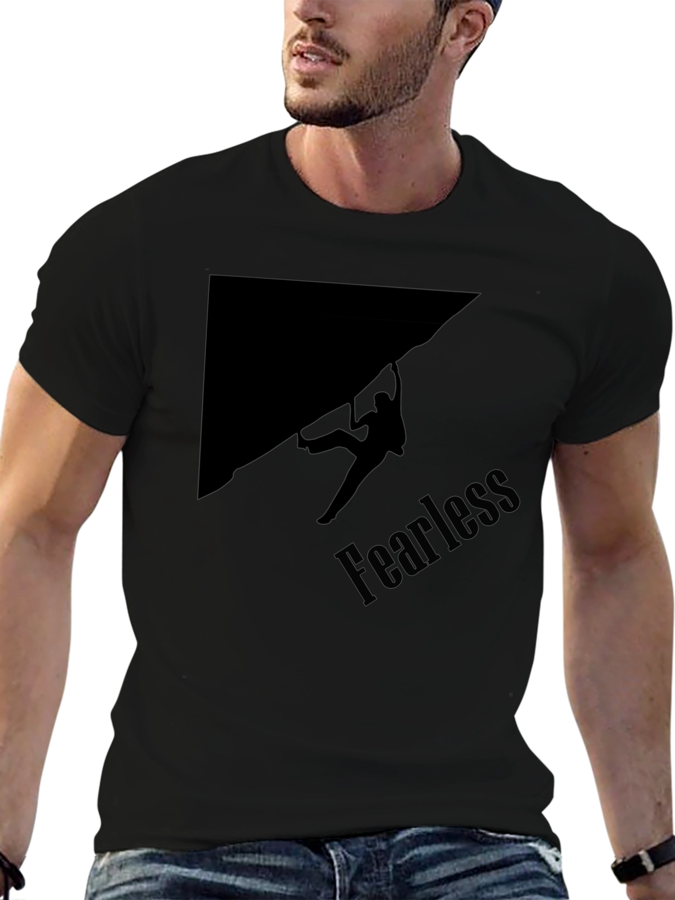 Fearless Climber Black Graphic Tee
