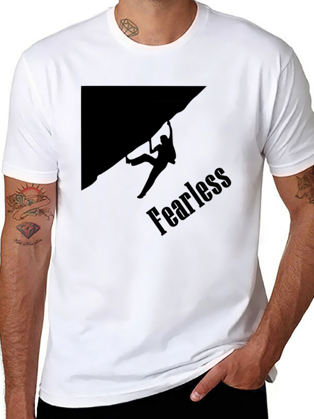 Fearless Climber Black Graphic Tee
