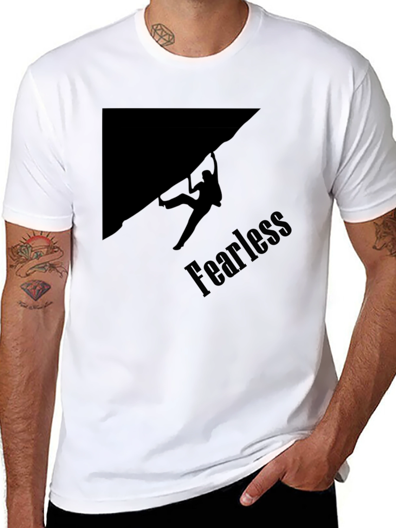 Fearless Climber Black Graphic Tee