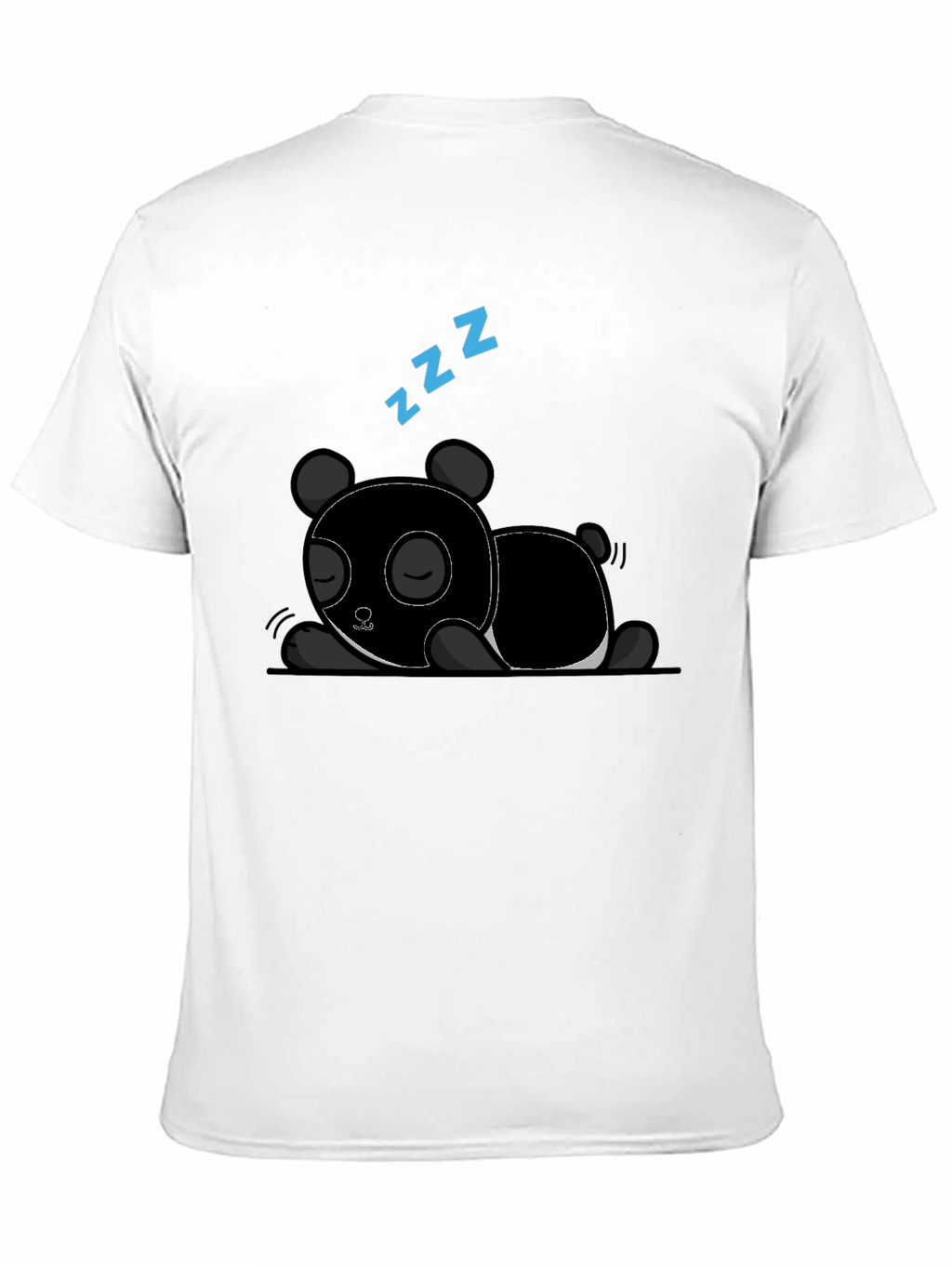 Sleeping Panda Graphic Tee - Black Cotton T-Shirt