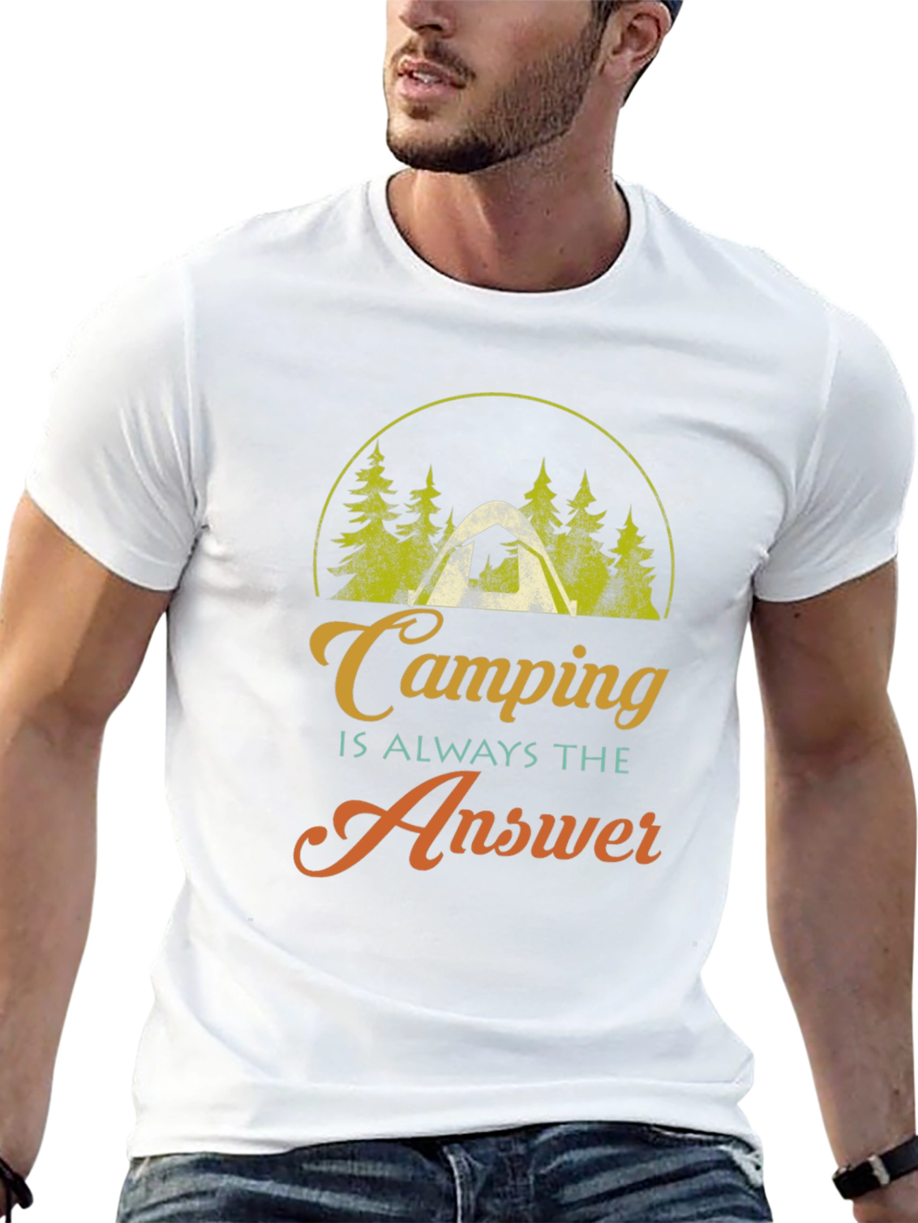 Camping is Always the Answer Graphic T-Shirt