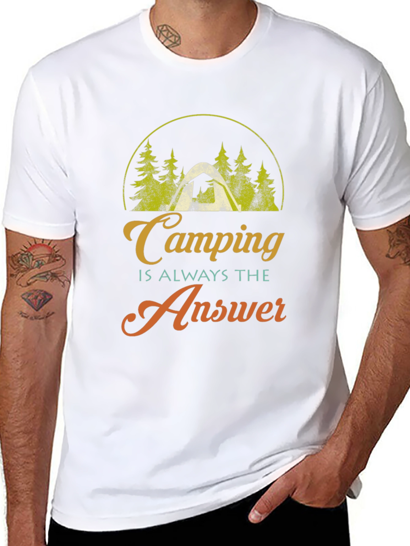 Camping is Always the Answer Graphic T-Shirt