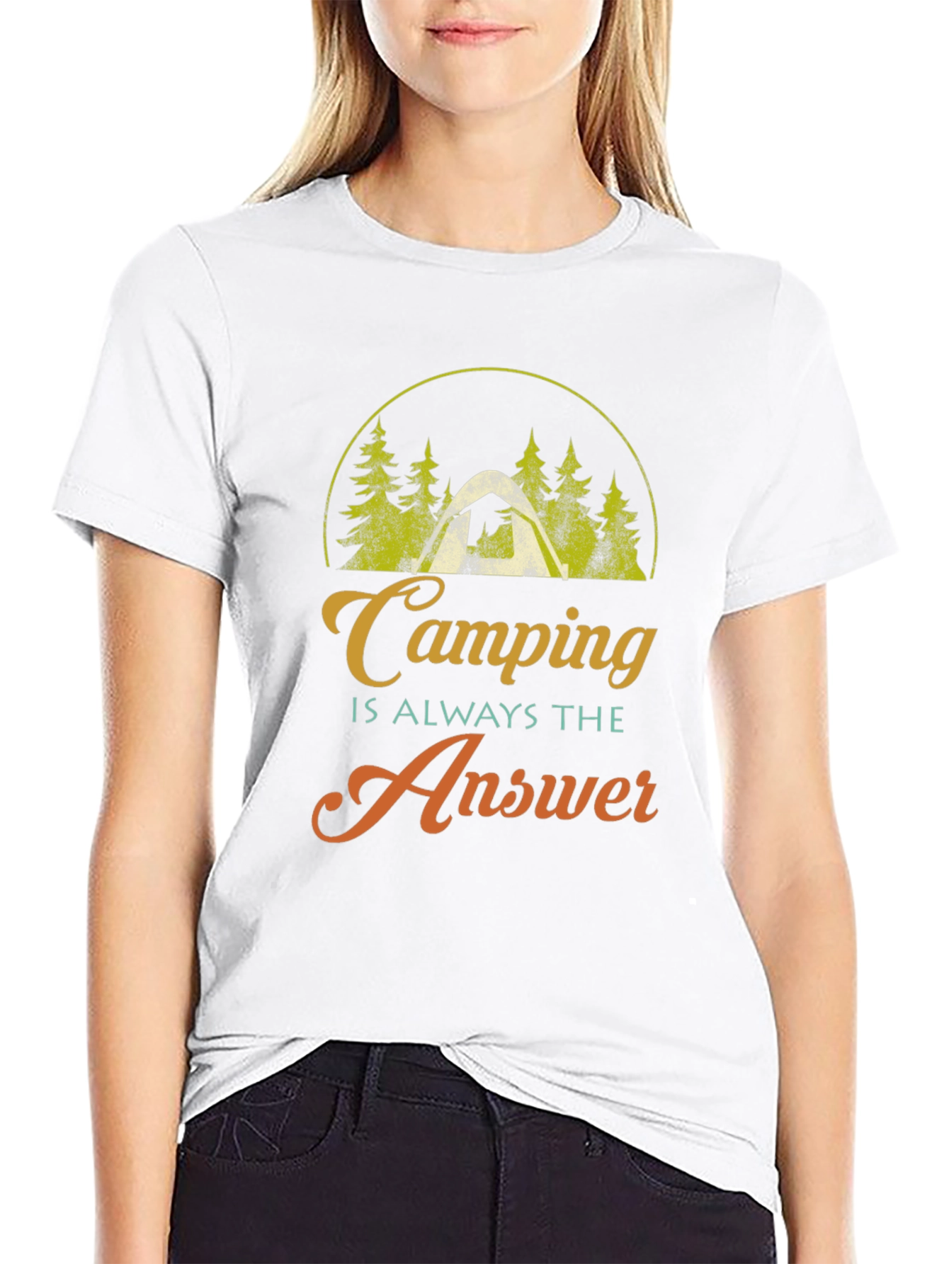 Camping is Always the Answer Graphic T-Shirt