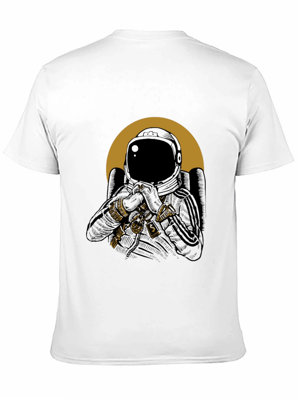 Astronaut Graphic Tee - Black Cotton Blend