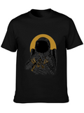 Astronaut Graphic Tee - Black Cotton Blend