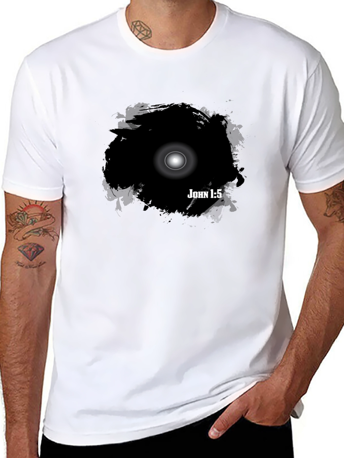 John 1:5 Light in Darkness Graphic T-Shirt