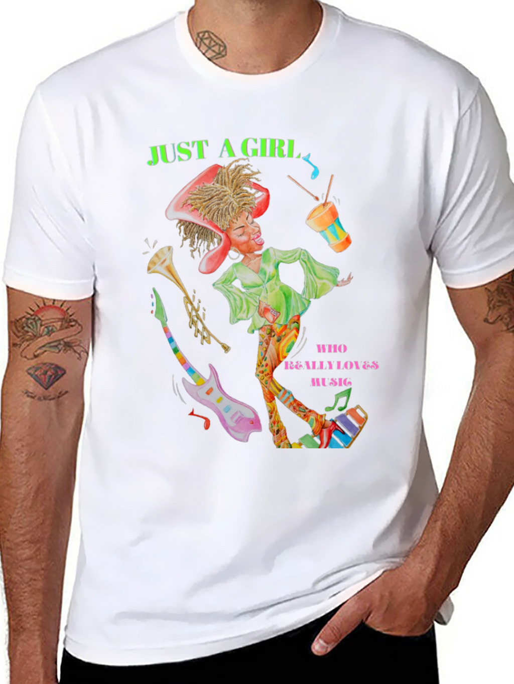 Just A Girl Who Loves Music T-Shirt