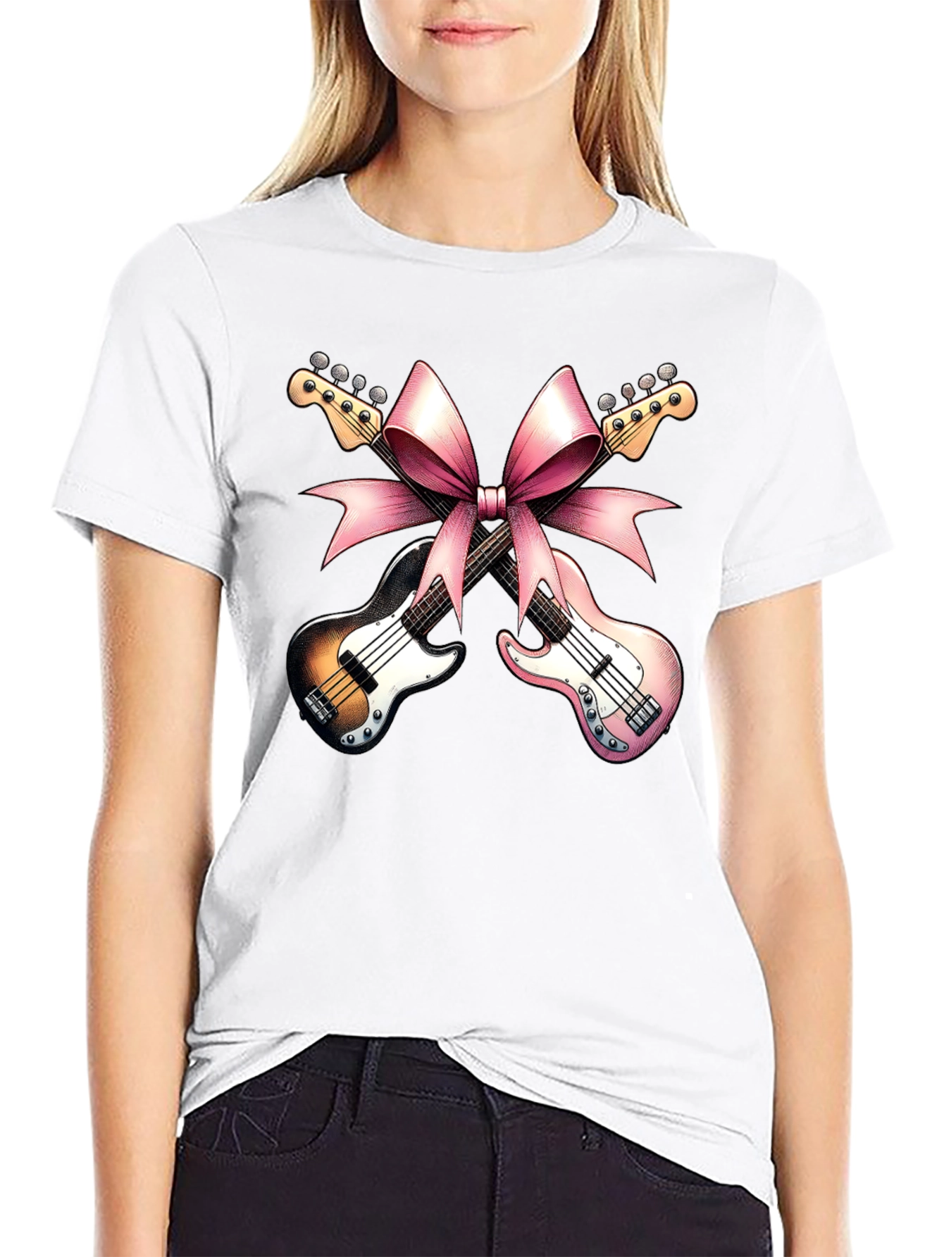 Guitar Bow Tee - Music Gift
