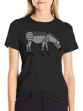 Abstract Donkey Graphic Tee - Modern Art Shirt