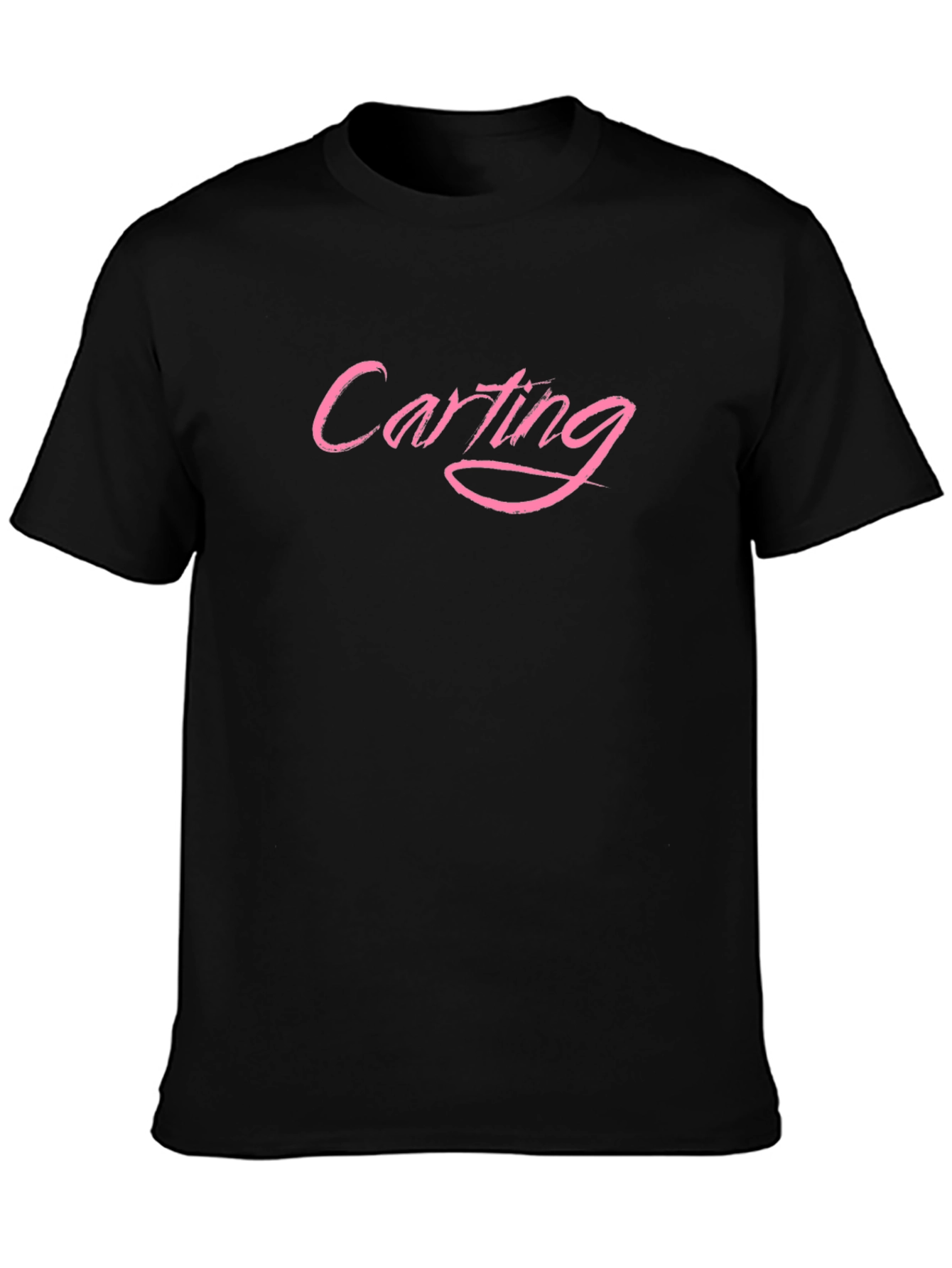 Carting Pink Text Black T-Shirt