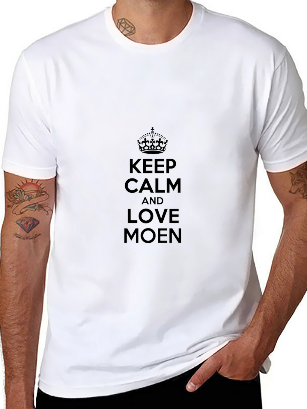 Keep Calm & Love Moen Black T-Shirt