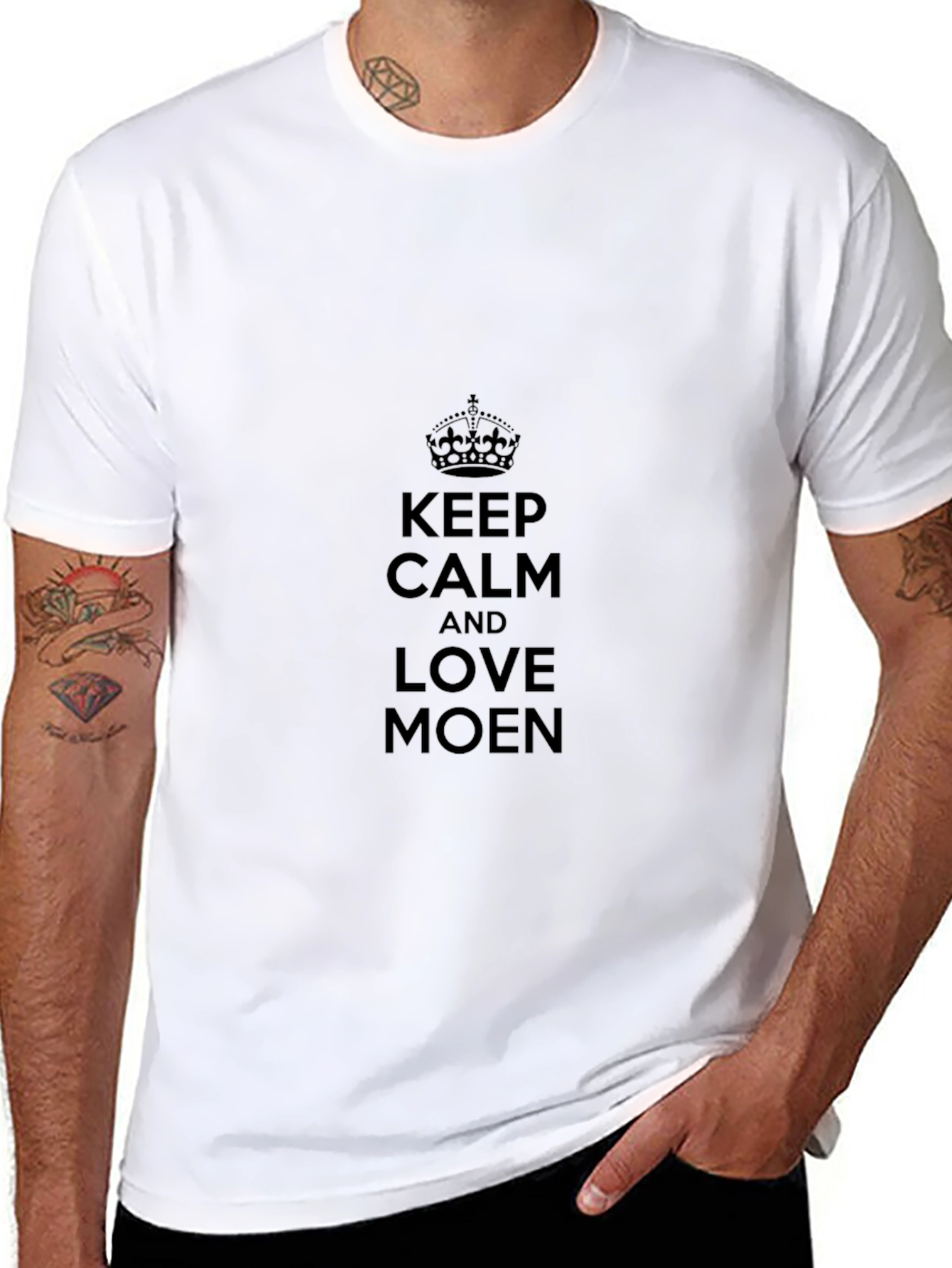 Keep Calm & Love Moen Black T-Shirt
