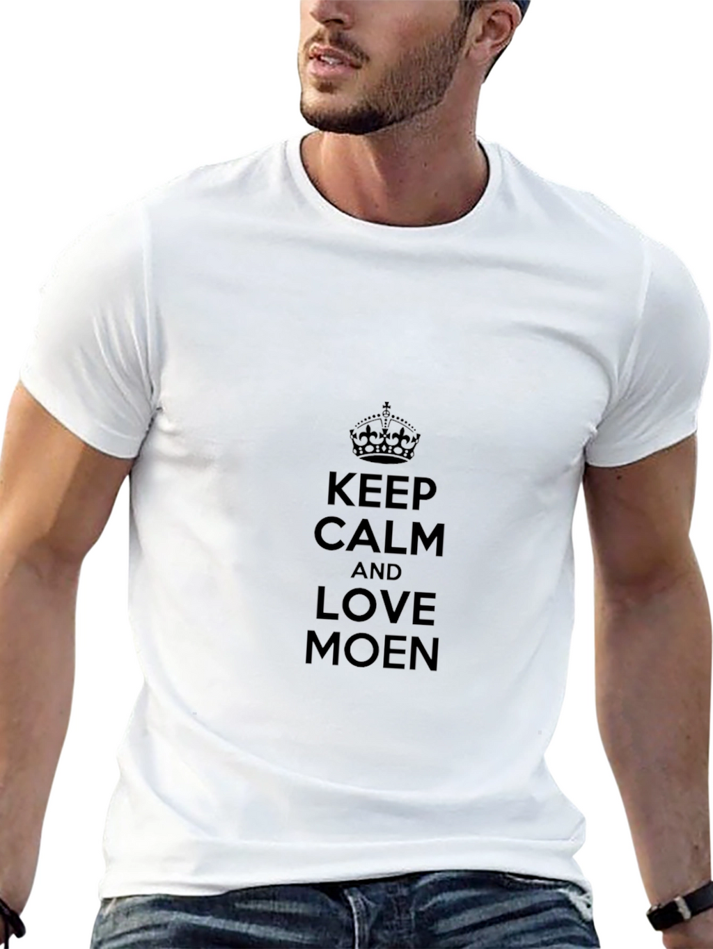 Keep Calm & Love Moen Black T-Shirt