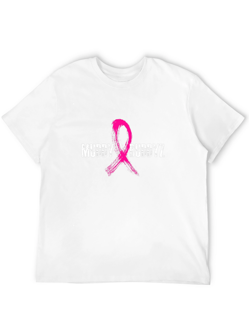 Muddy Buddyz Pink Ribbon Graphic Black T-Shirt