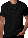 Gratitude for Existing Black Graphic Tee Shirt