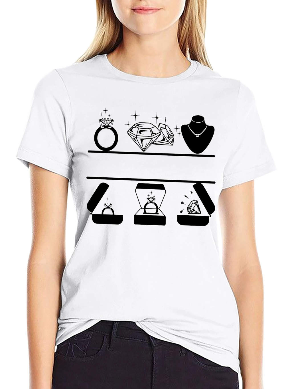 Sparkling Jewels Tee - Elegant & Stylish!
