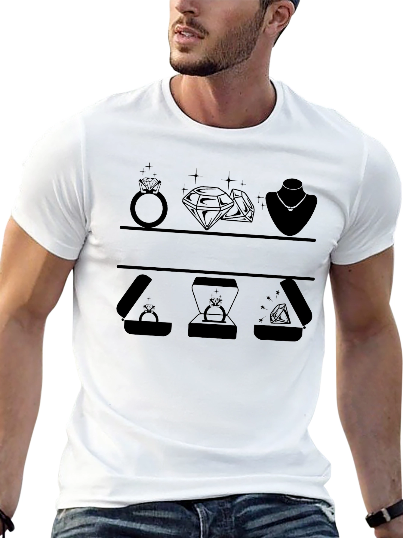 Sparkling Jewels Tee - Elegant & Stylish!