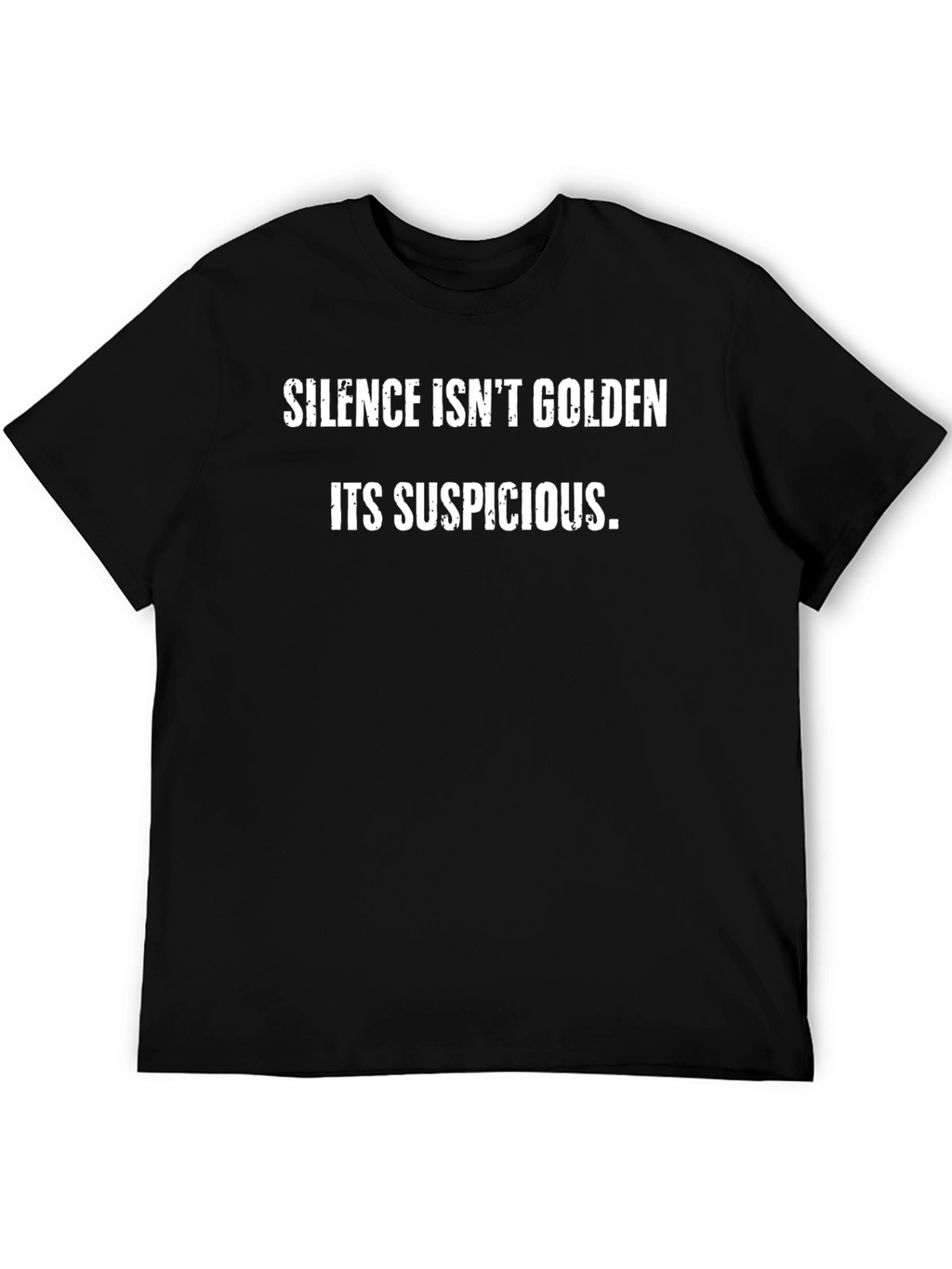 Silence Isnt Golden Mens Black Tee