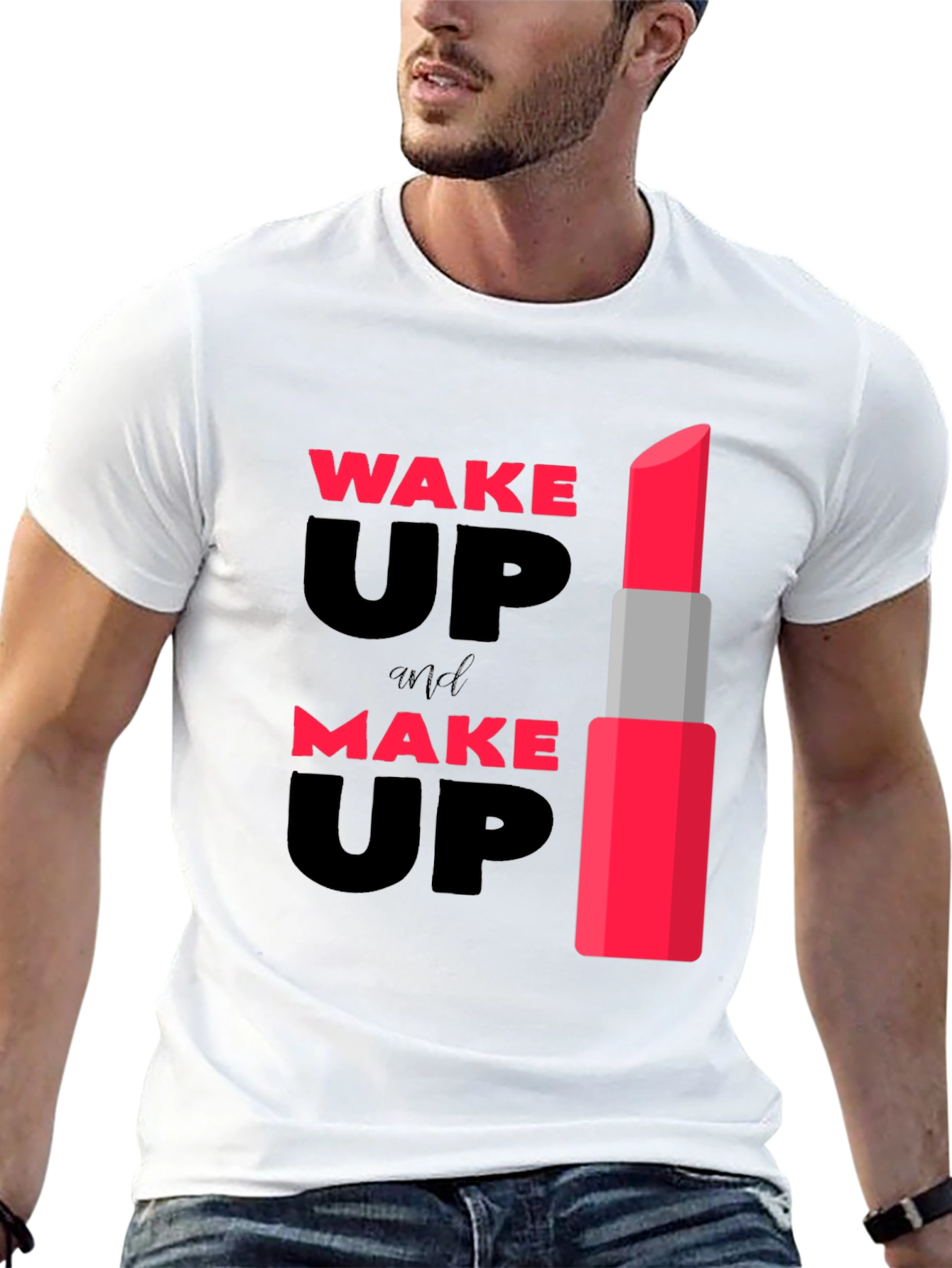 Wake Up & Make Up Lipstick Graphic Tee