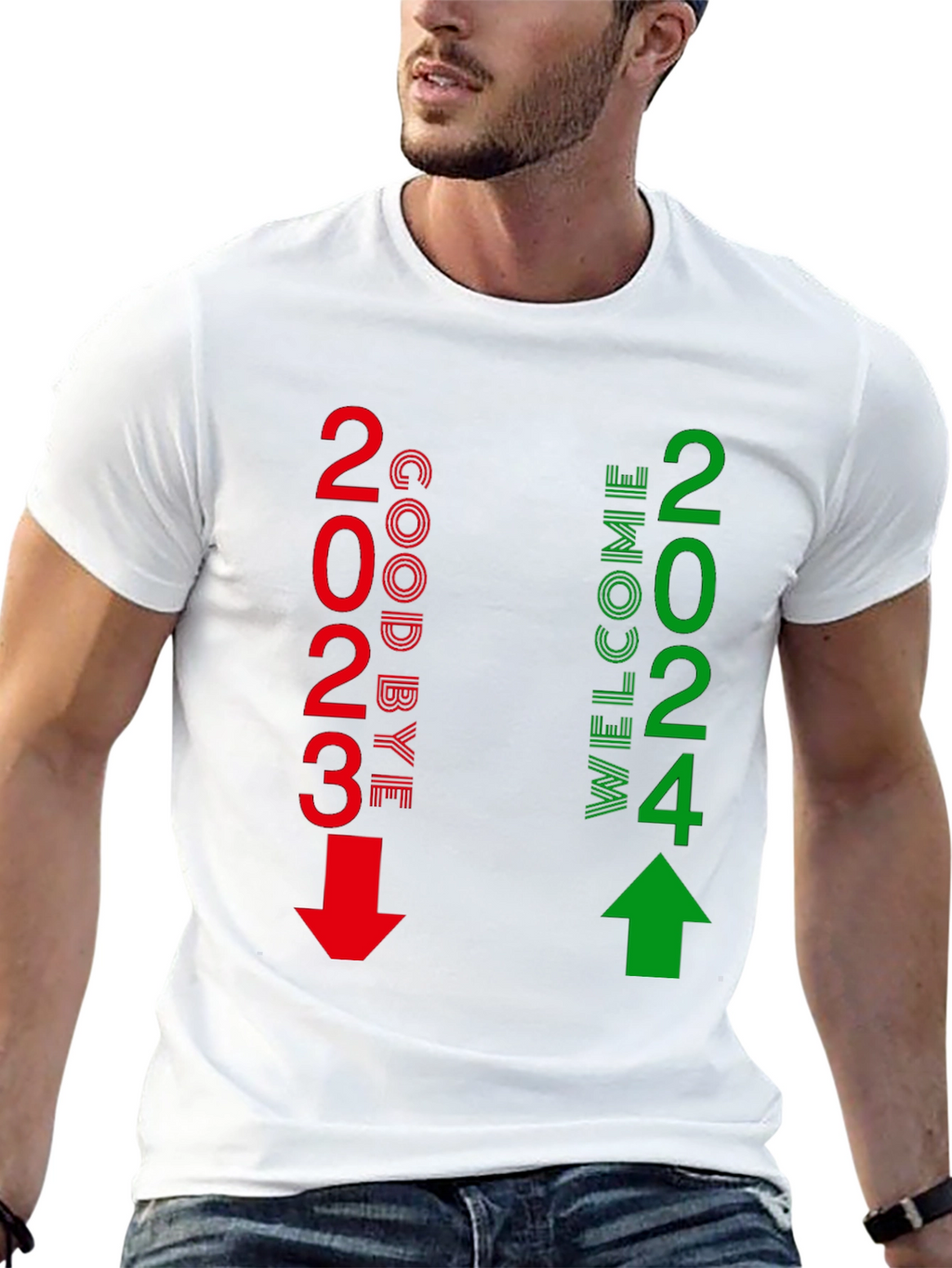 Goodbye 2023 Welcome 2024 New Year T-Shirt