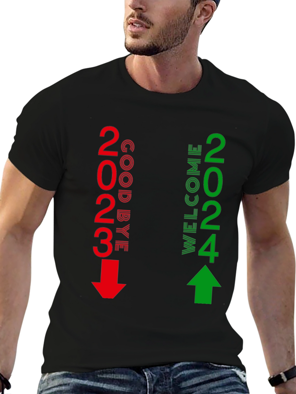 Goodbye 2023 Welcome 2024 New Year T-Shirt