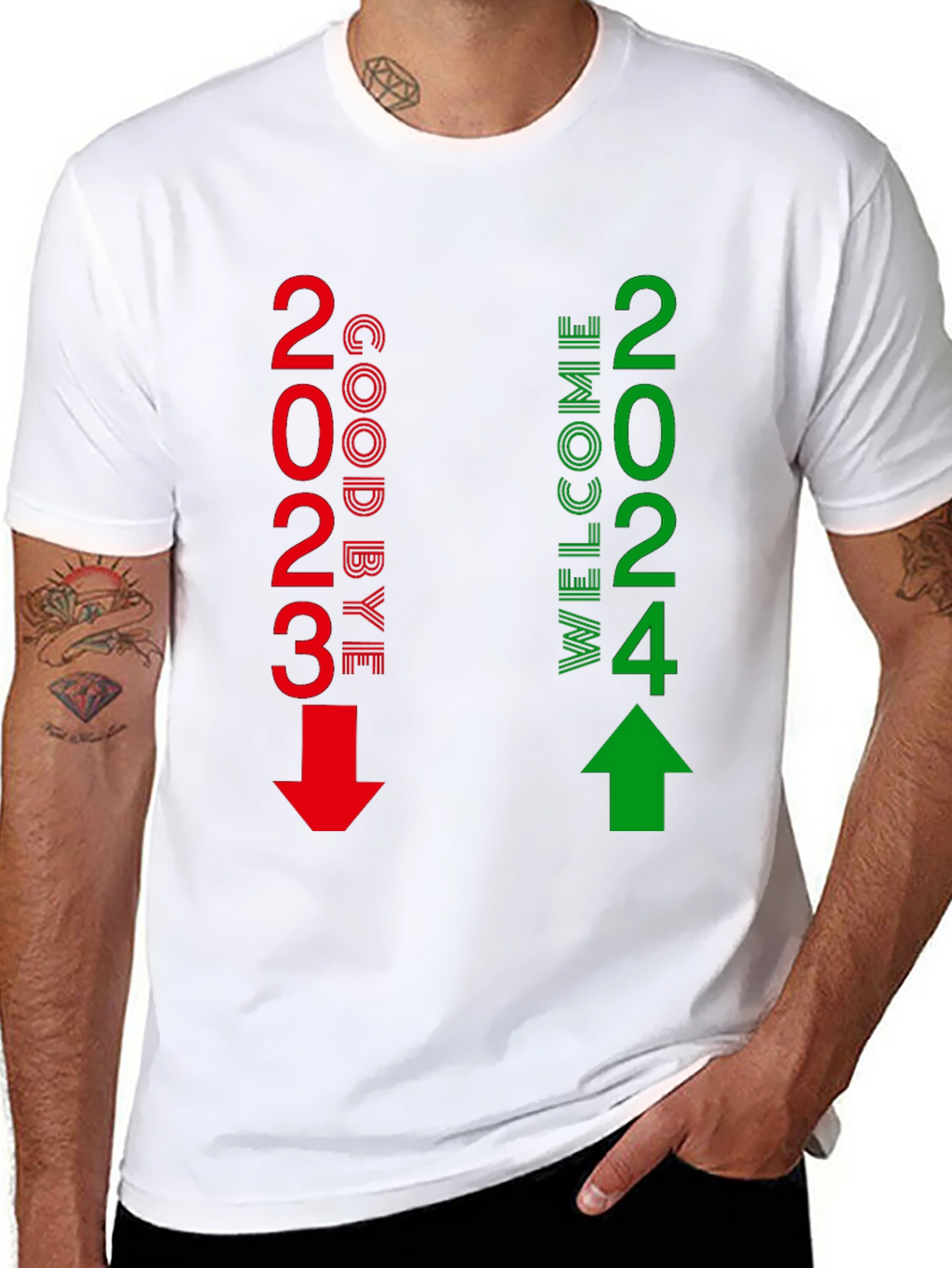Goodbye 2023 Welcome 2024 New Year T-Shirt