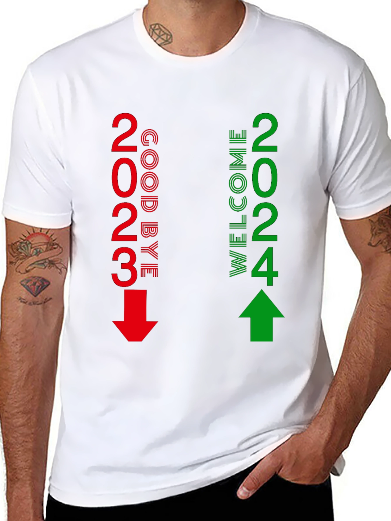 Goodbye 2023 Welcome 2024 New Year T-Shirt