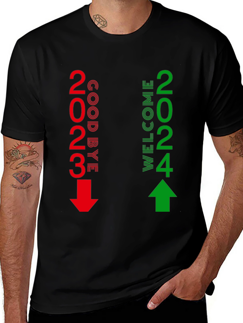 Goodbye 2023 Welcome 2024 New Year T-Shirt