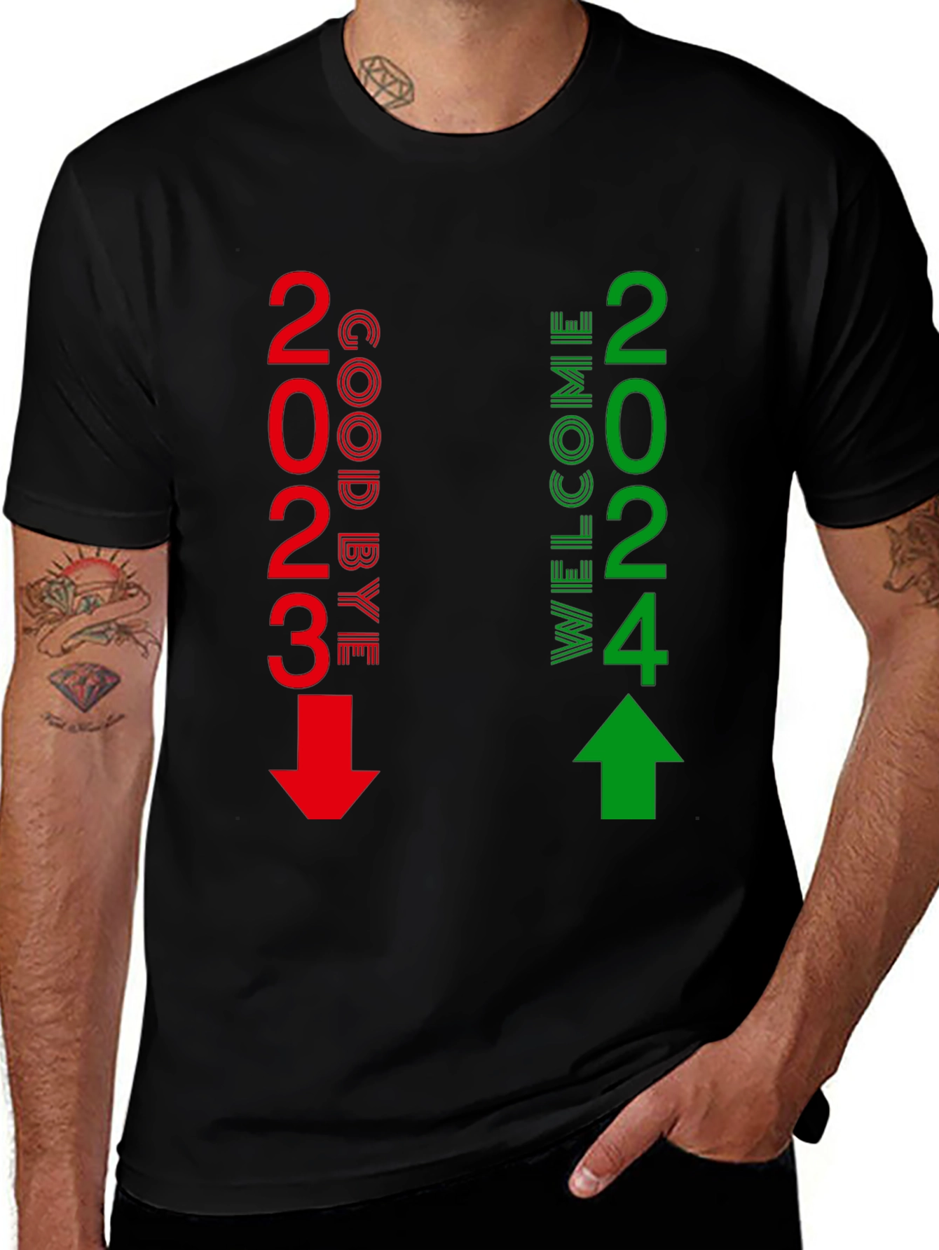 Goodbye 2023 Welcome 2024 New Year T-Shirt