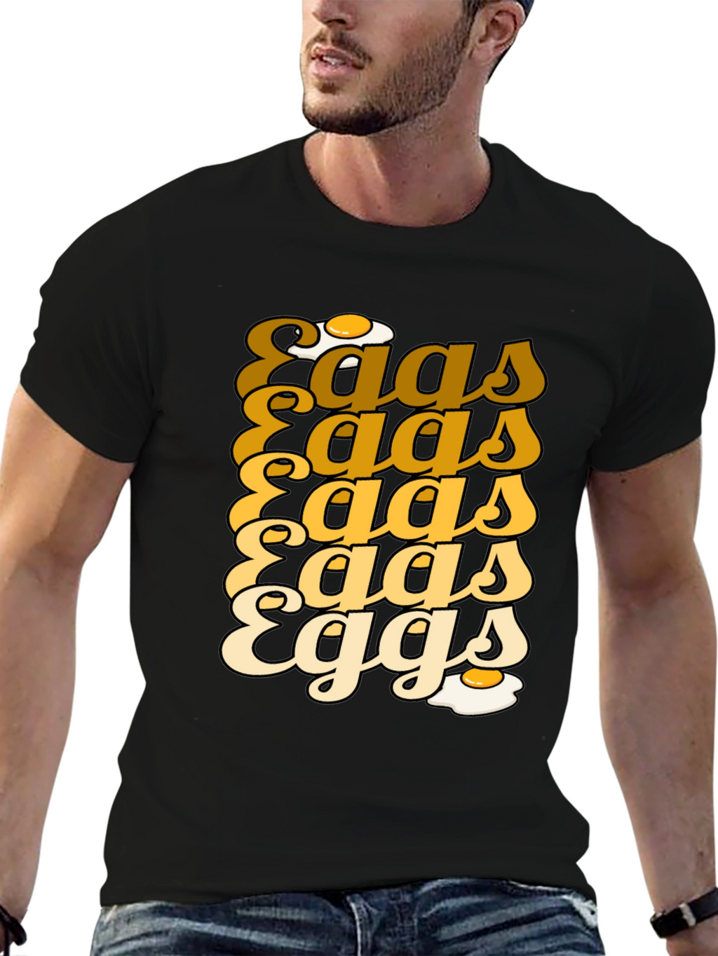 Funny Eggs Graphic T-Shirt - Quirky Foodie Tee