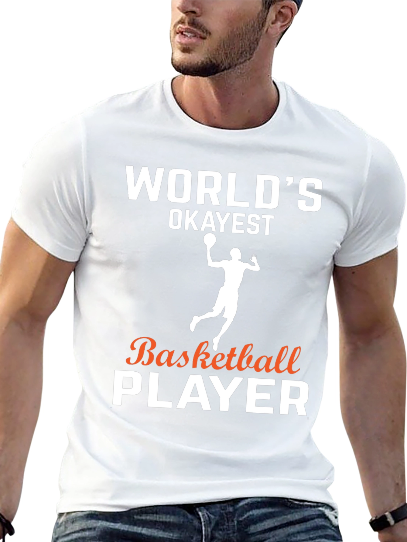 Worlds Okayest Basketball Player Black Graphic Tee