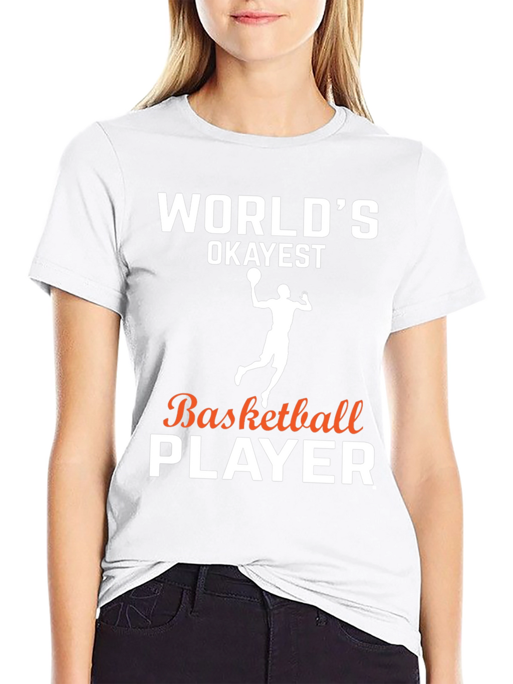 Worlds Okayest Basketball Player Black Graphic Tee