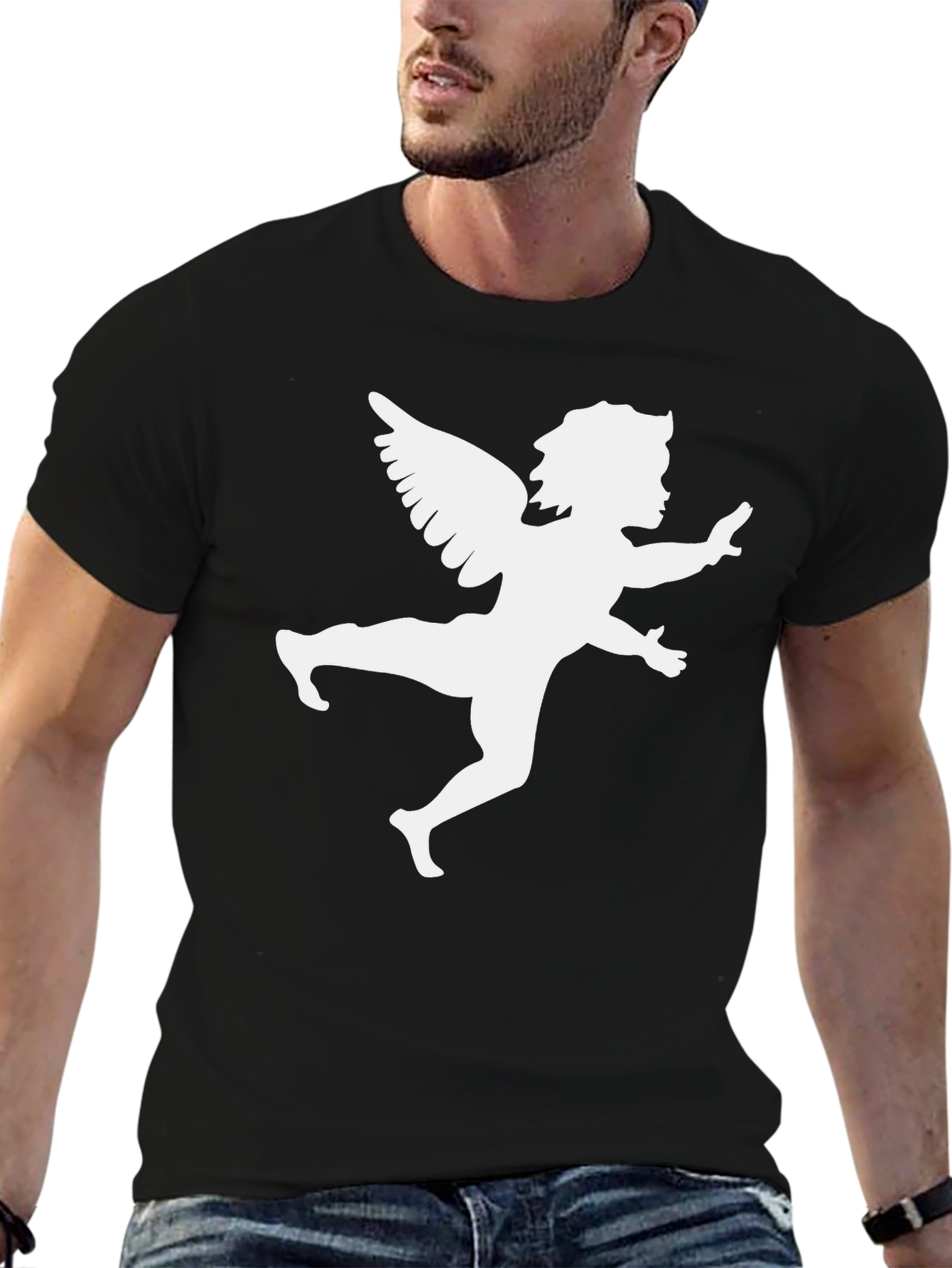 Angel Graphic Tee - Black T-Shirt