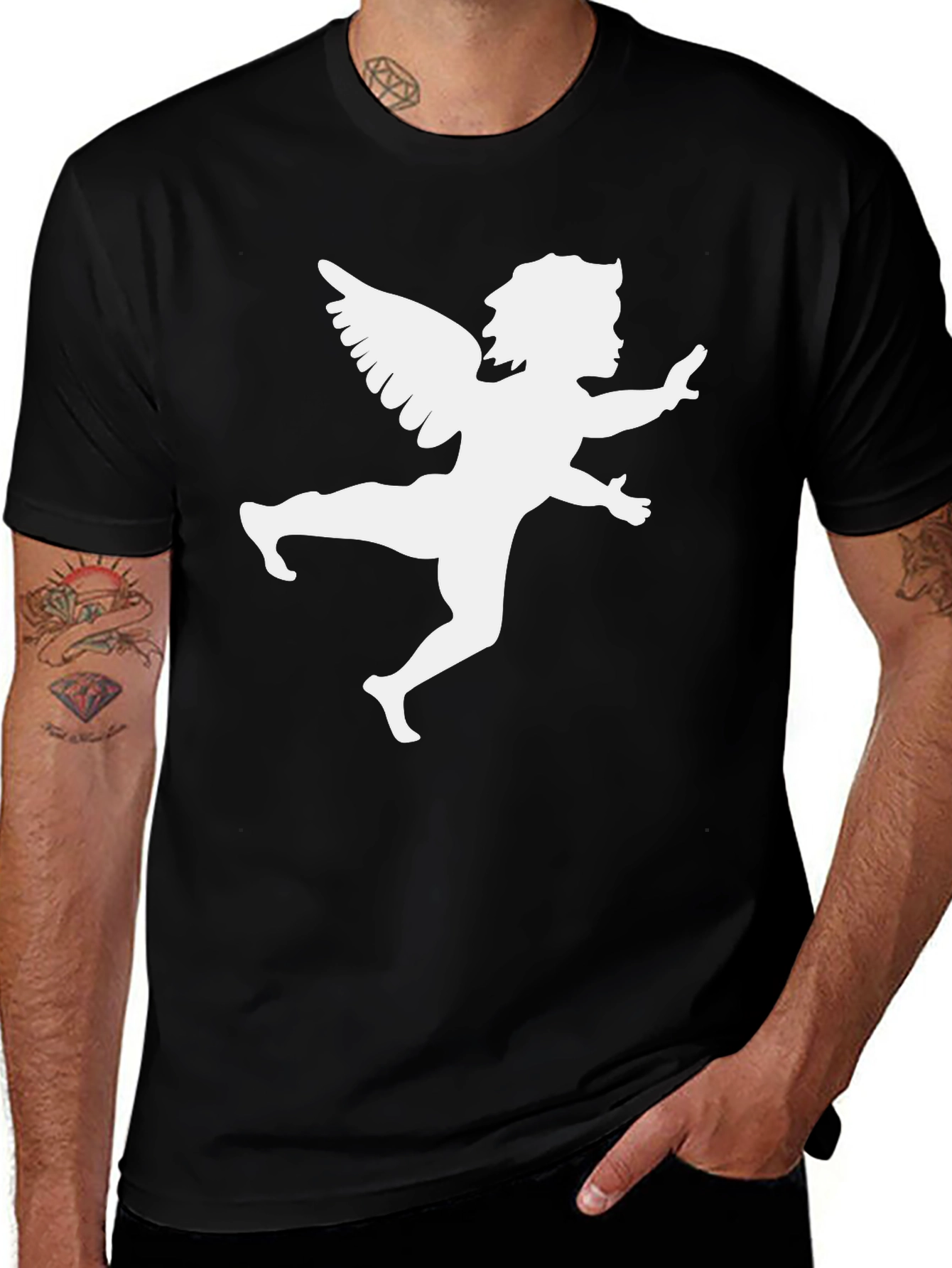 Angel Graphic Tee - Black T-Shirt