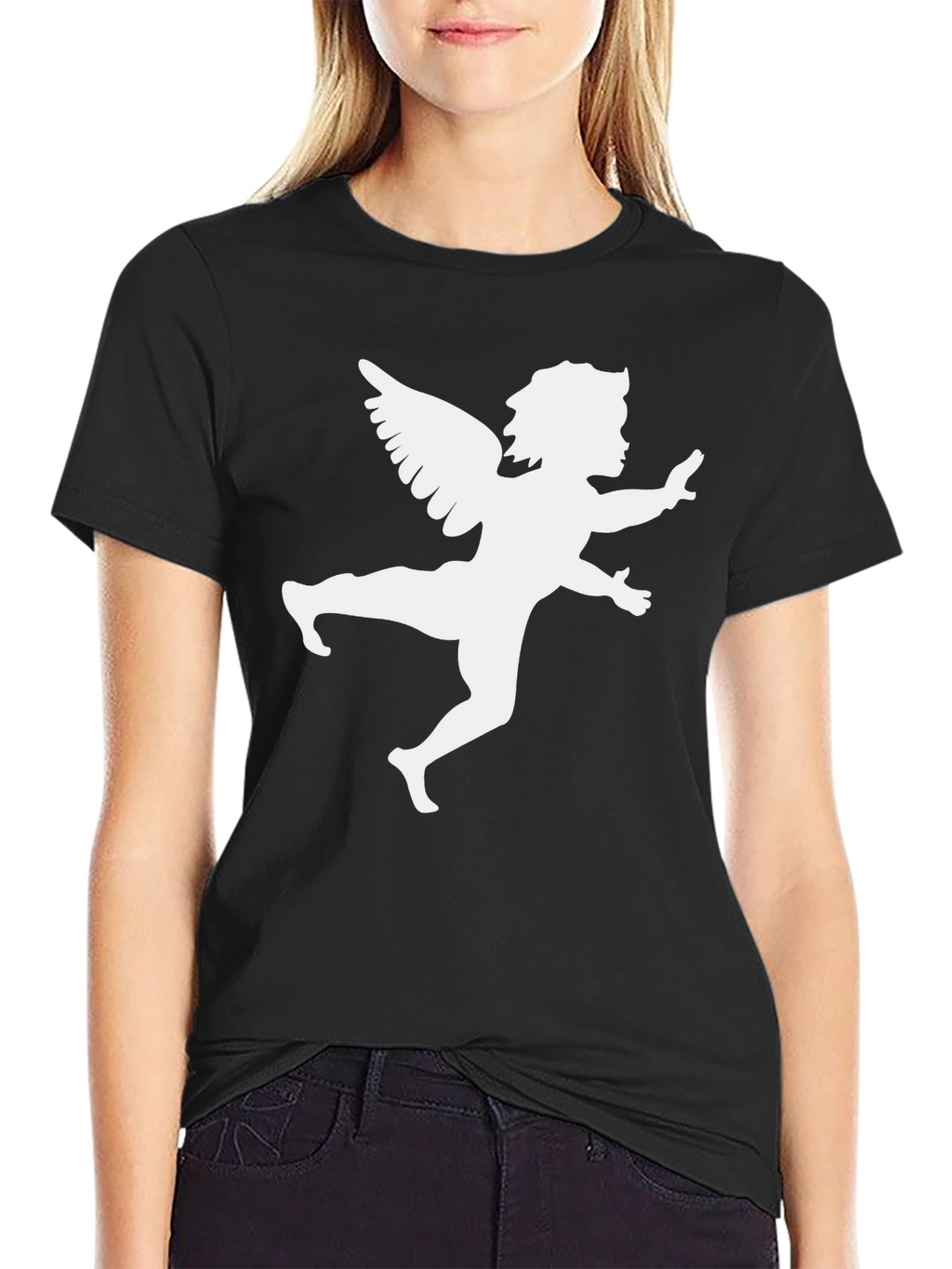 Angel Graphic Tee - Black T-Shirt