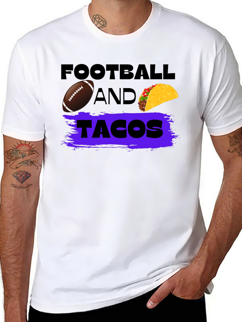 Football And Tacos Graphic T-Shirt
