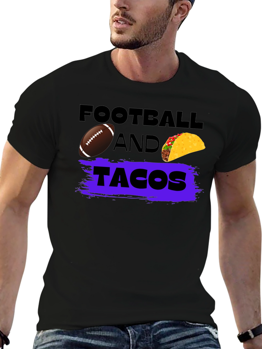 Football And Tacos Graphic T-Shirt