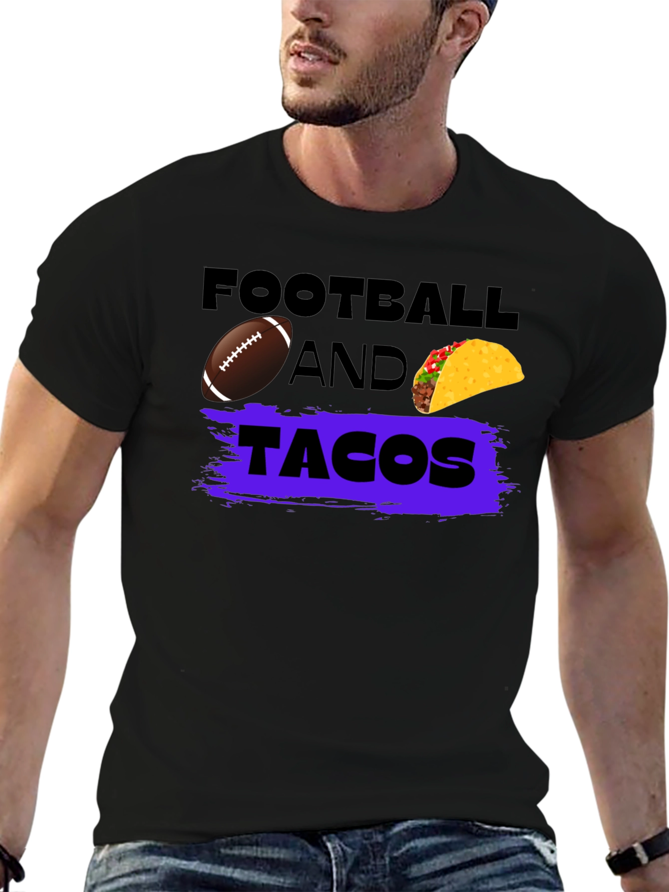 Football And Tacos Graphic T-Shirt