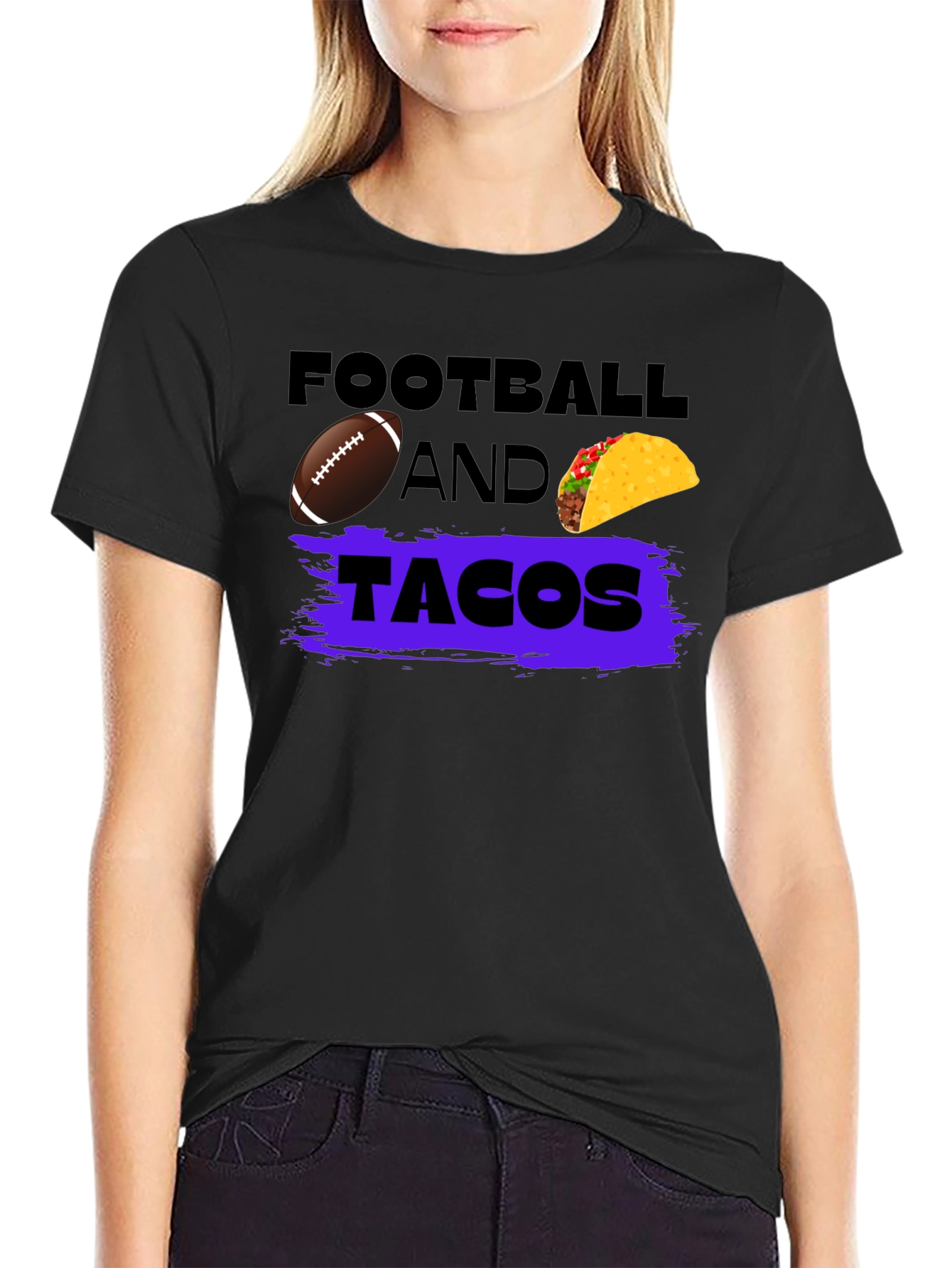 Football And Tacos Graphic T-Shirt